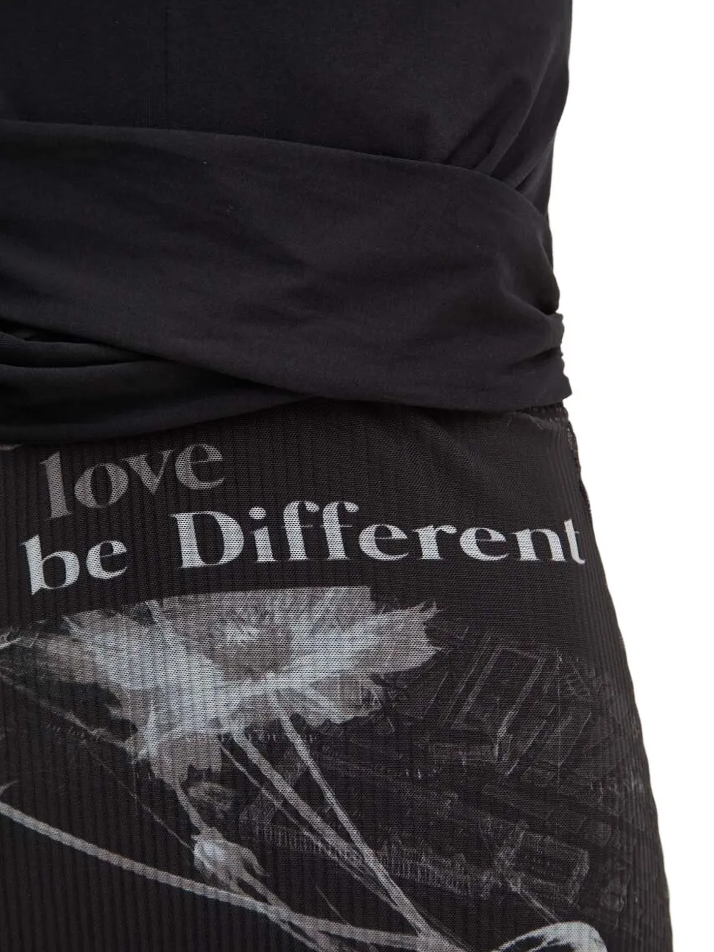 Desigual Midi-jurk met mesh Zwart