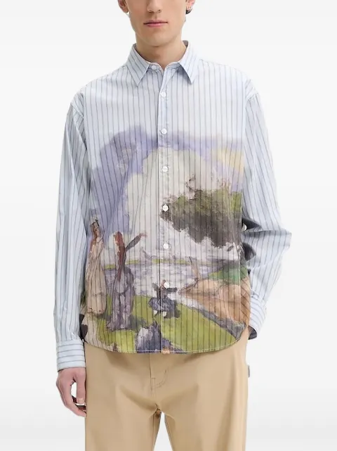 Desigual painting striped shirt