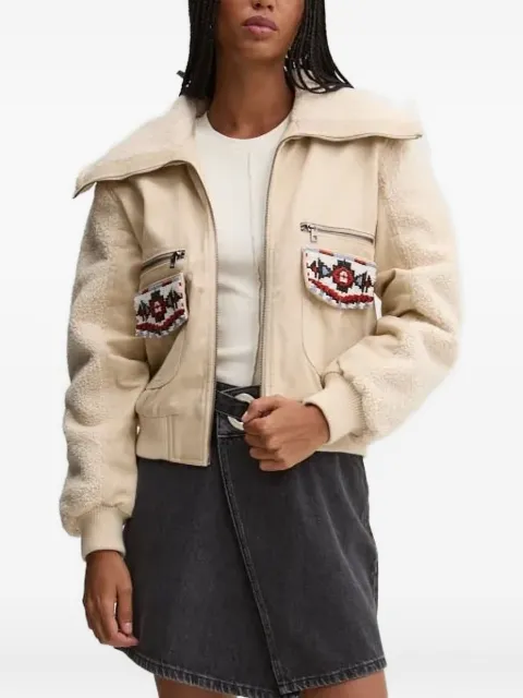 Desigual beaded-pockets bomber jacket