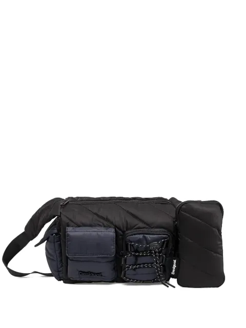 Desigual quilted multi-pocket shoulder bag