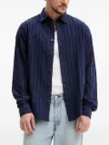 Desigual textured striped shirt - Blue