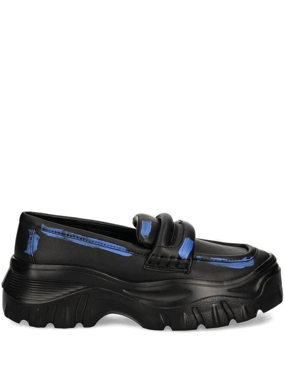 Desigual Chunky loafers met verfspatten Zwart