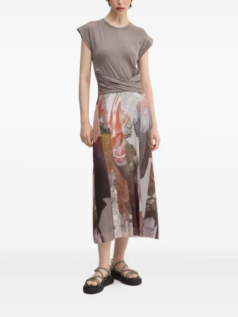 Desigual graphic-print pleated dress