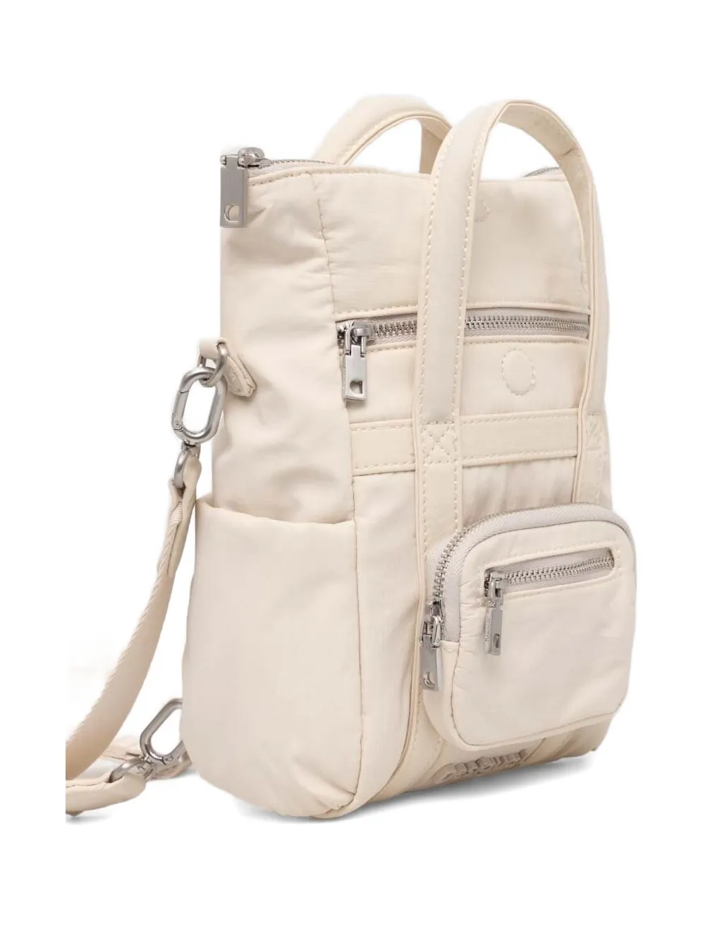 Desigual Voyager gewatteerde rugzak met handgreep Beige
