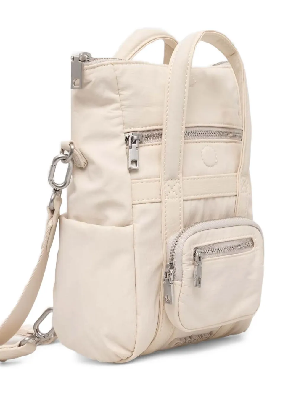 Desigual Voyager gewatteerde rugzak met handgreep - Beige