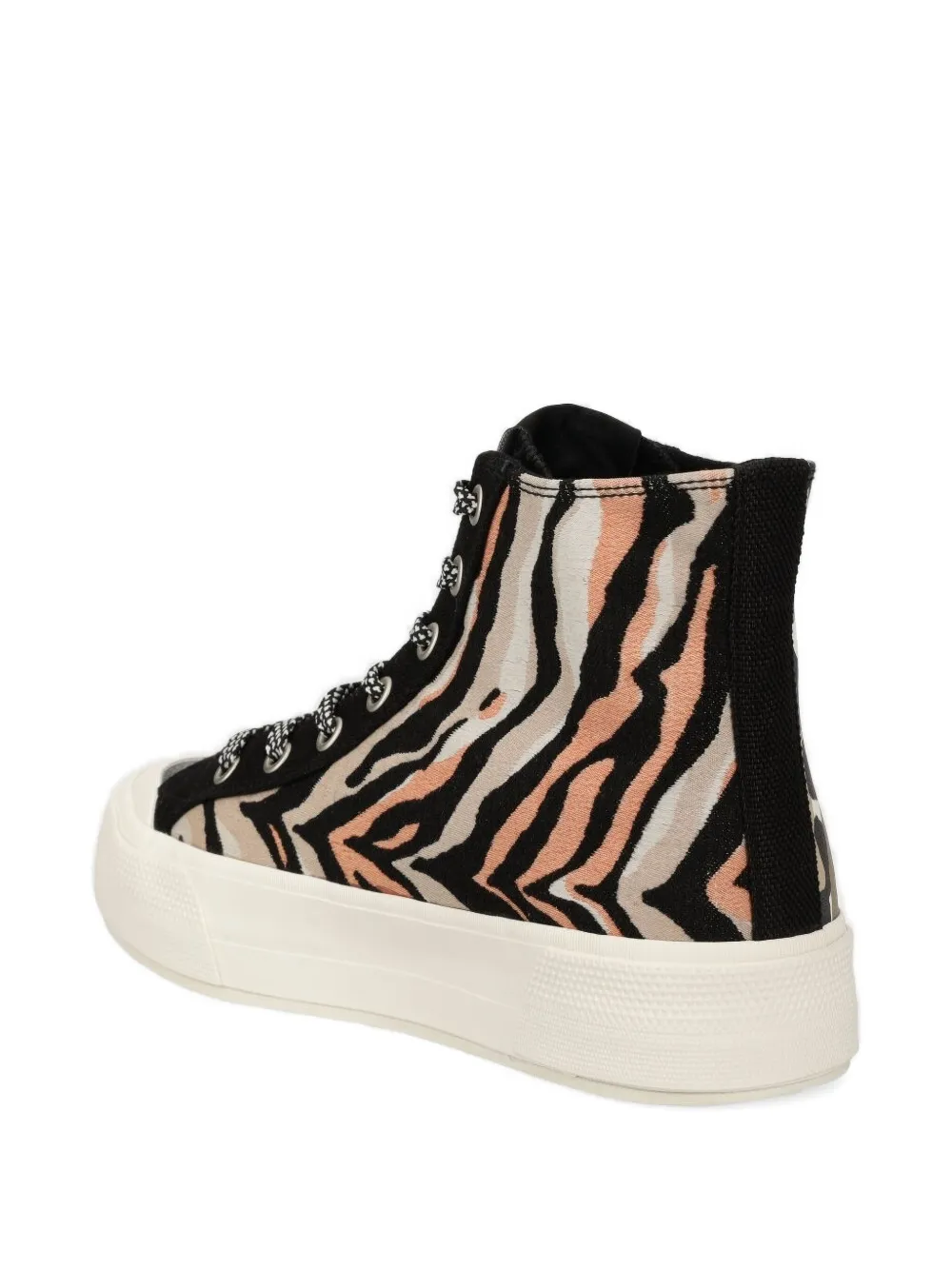 Desigual animal-print high-top sneakers Black