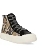 Desigual animal-print high-top sneakers - Black