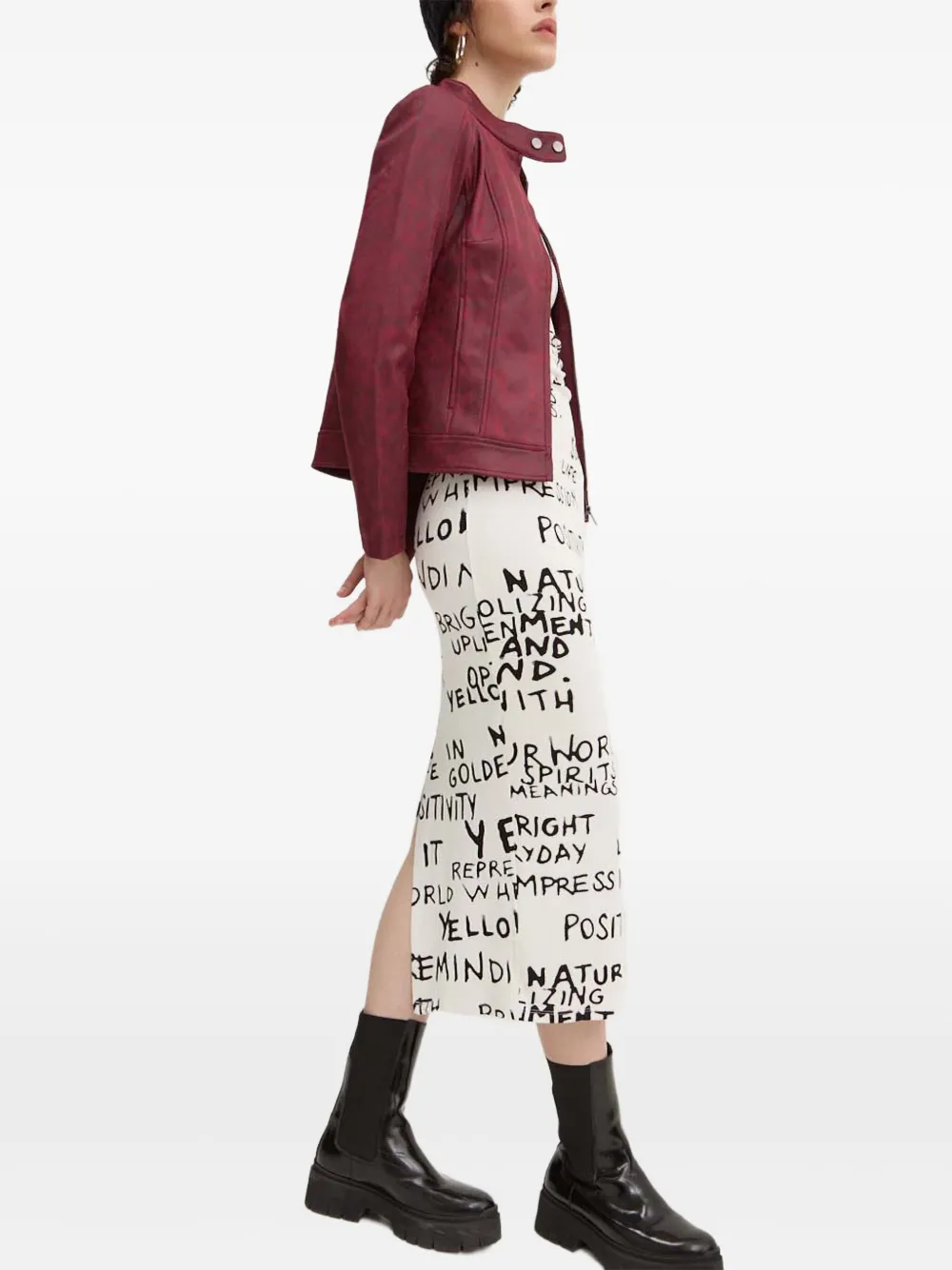 Desigual robe mi-longue nervurée à imprimé graphique | Robes de jour | Image 2