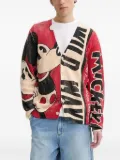 Desigual mickey mouse ribbed cardigan - Red