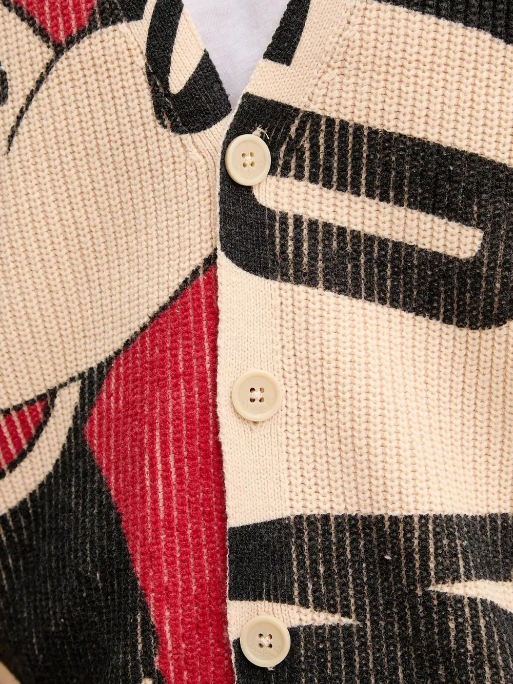 Desigual mickey mouse ribbed cardigan Rood