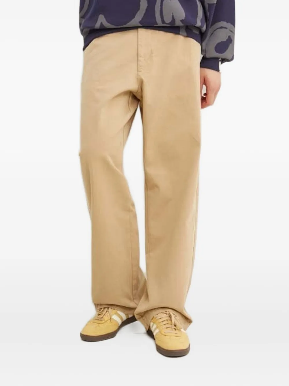 Desigual Embroidered-pocket Trousers In Neutral