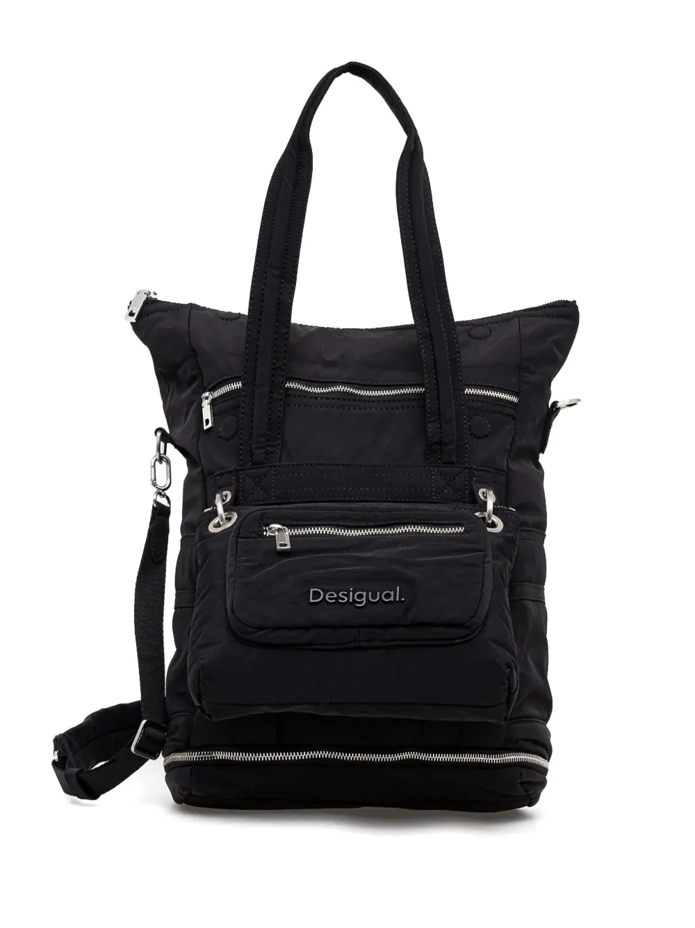 Desigual zip-fastening detachable-pouch backpack | Black | Image 1