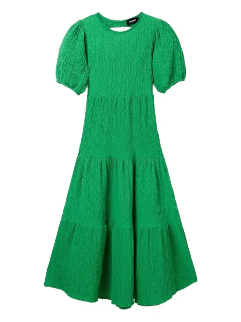 Desigual short-sleeve tiered midi dress