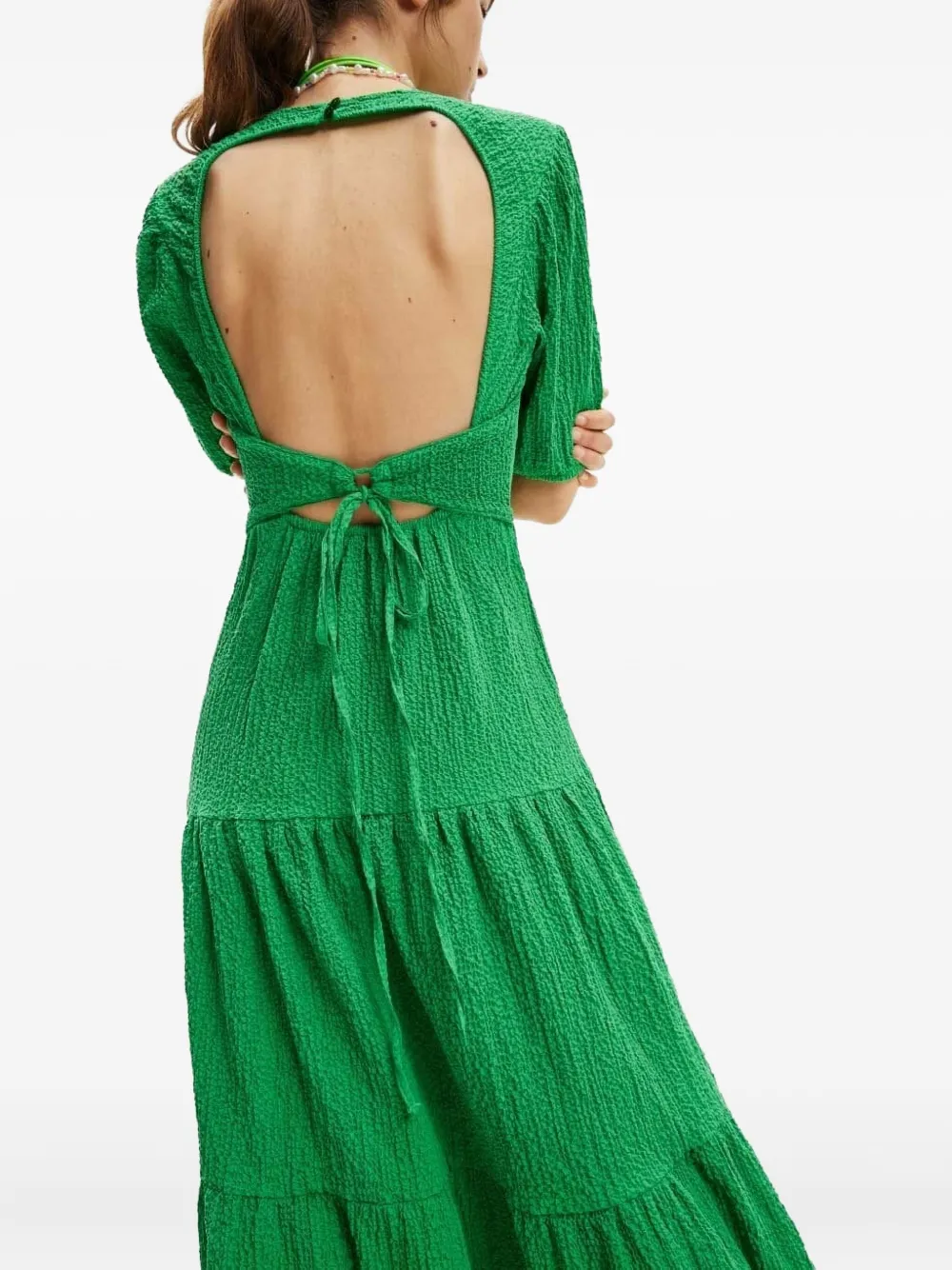 Desigual Midi-jurk met korte mouwen Groen