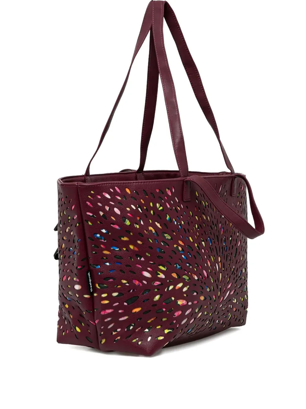 laser-cut floral tote bag