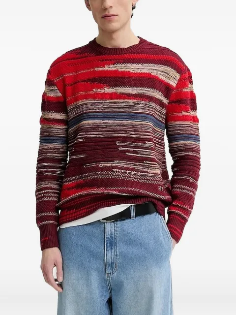 Desigual striped-pattern crew-neck sweater