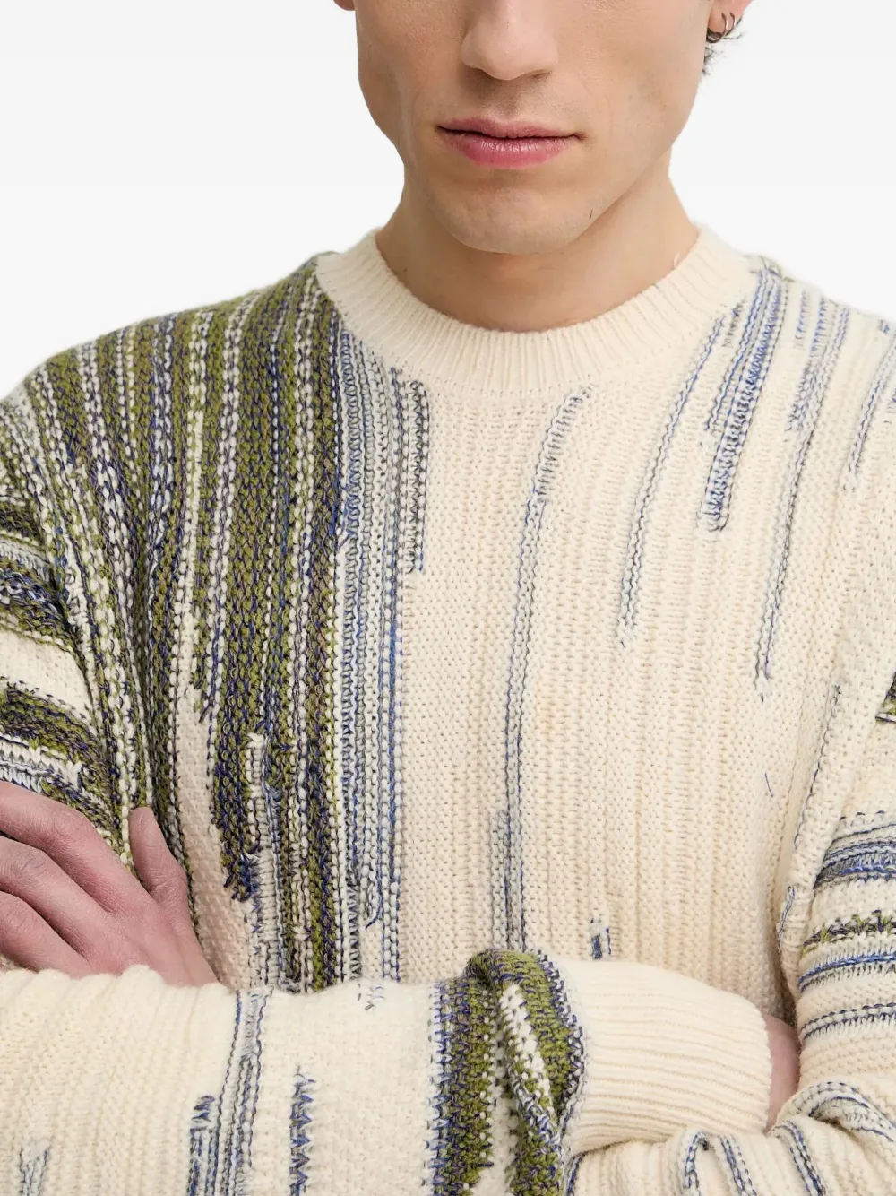 Desigual Stripe-pattern Knitwear Sweater In Multi