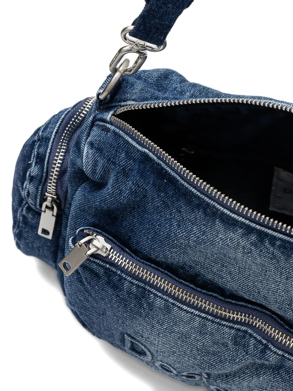 Desigual denim zip-fastening tote bag Blauw