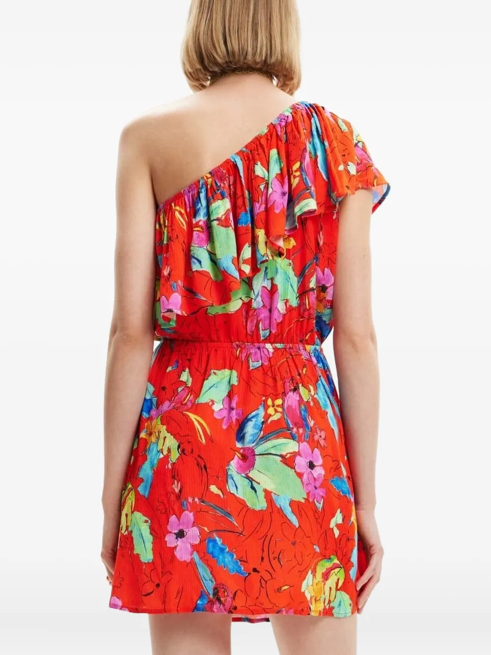 Desigual Asymmetrische mini-jurk Rood