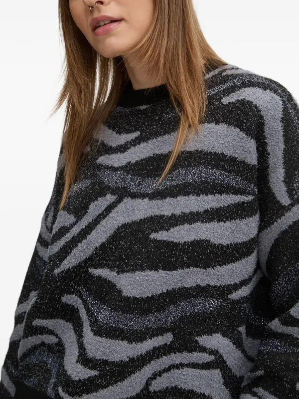 Desigual Pullover Mit Zebra-Print | Schwarz | FARFETCH DE