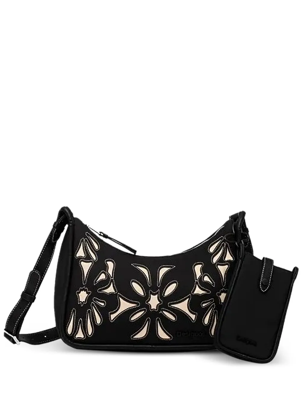 Desigual cut-out cross-body bag | Black | Image 1