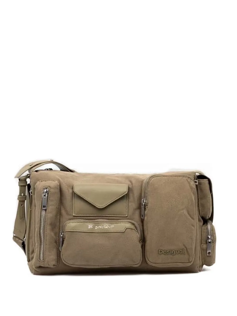 Desigual Schoudertas met meerdere zakken Beige