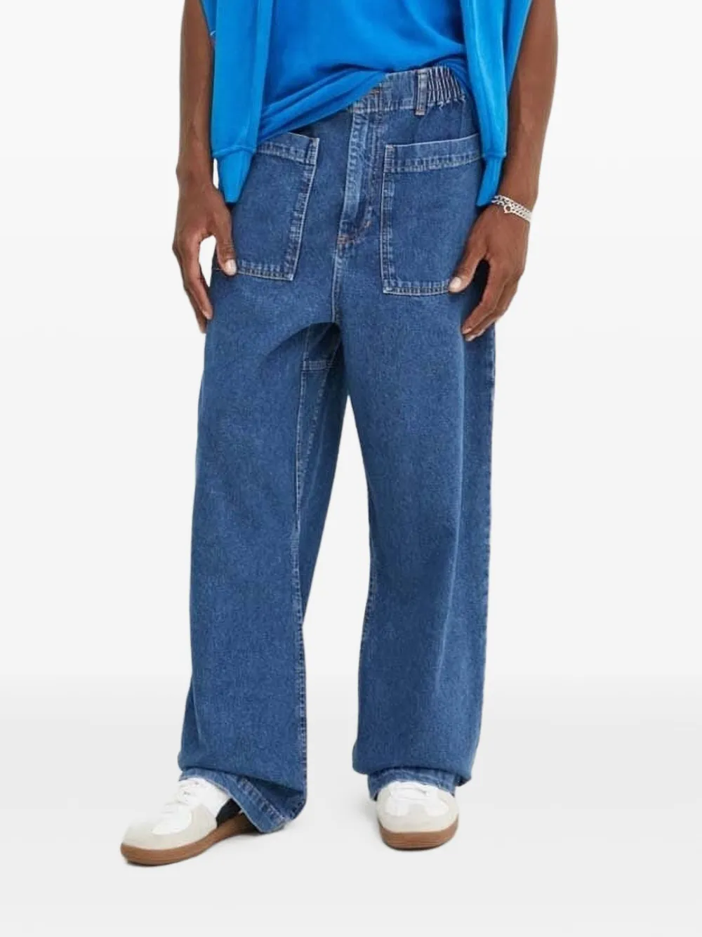 Desigual pocket-detail elasticated jeans | Blue | Image 1