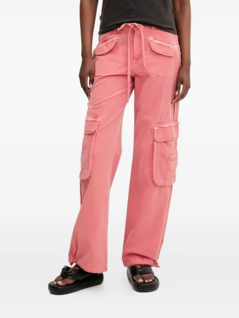 Desigual frayed cargo-pocket trousers
