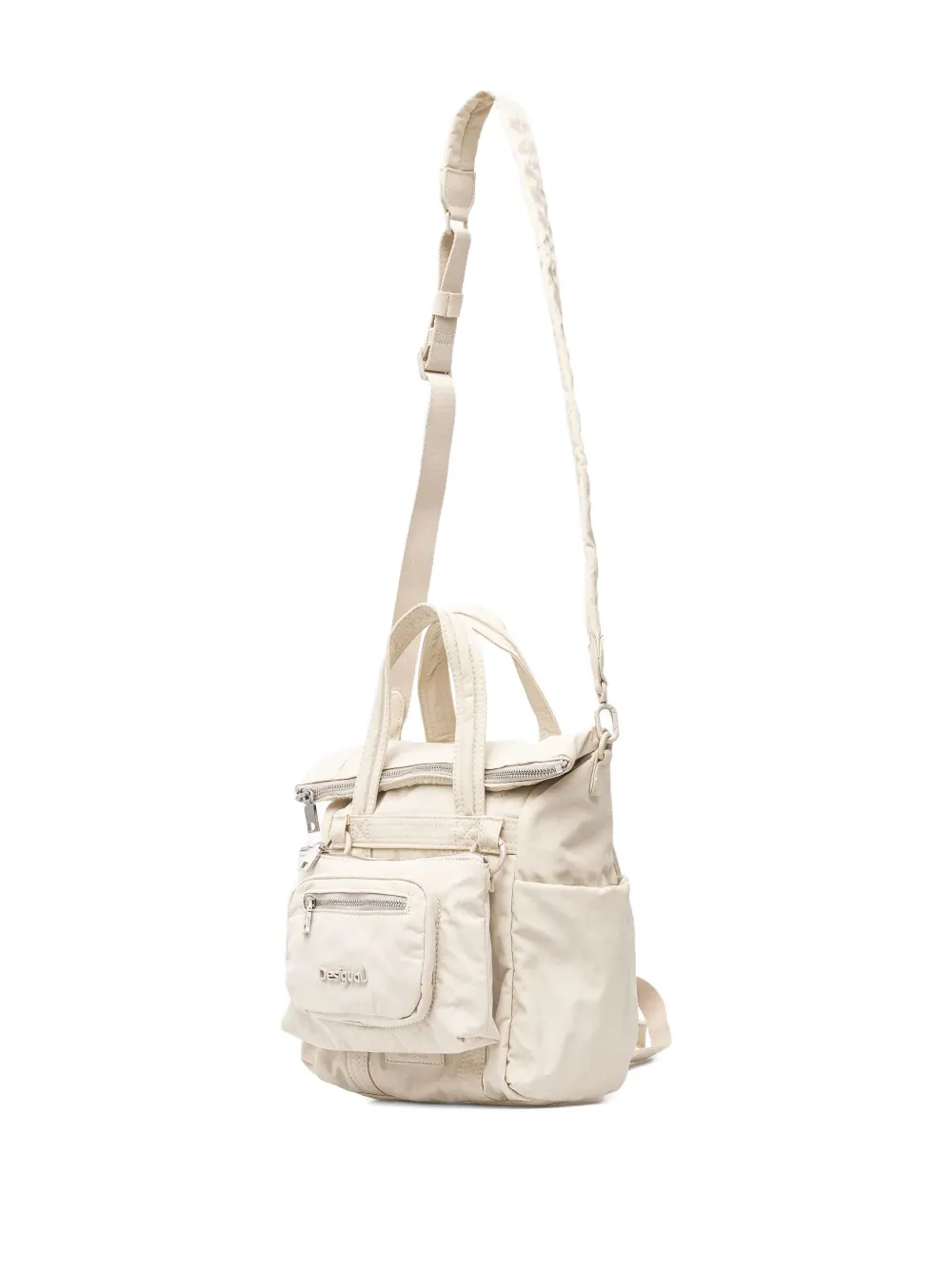 Desigual Voyager zip-top handle backpack - Wit