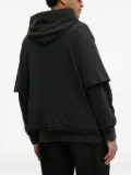 Desigual letter-patch layered hoodie - Black