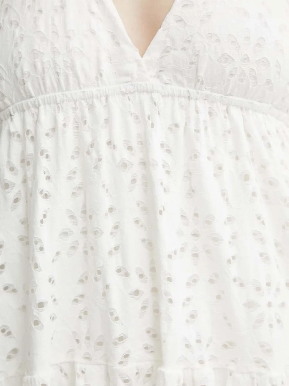 Desigual Maxi-jurk met halternek en borduurwerk Wit