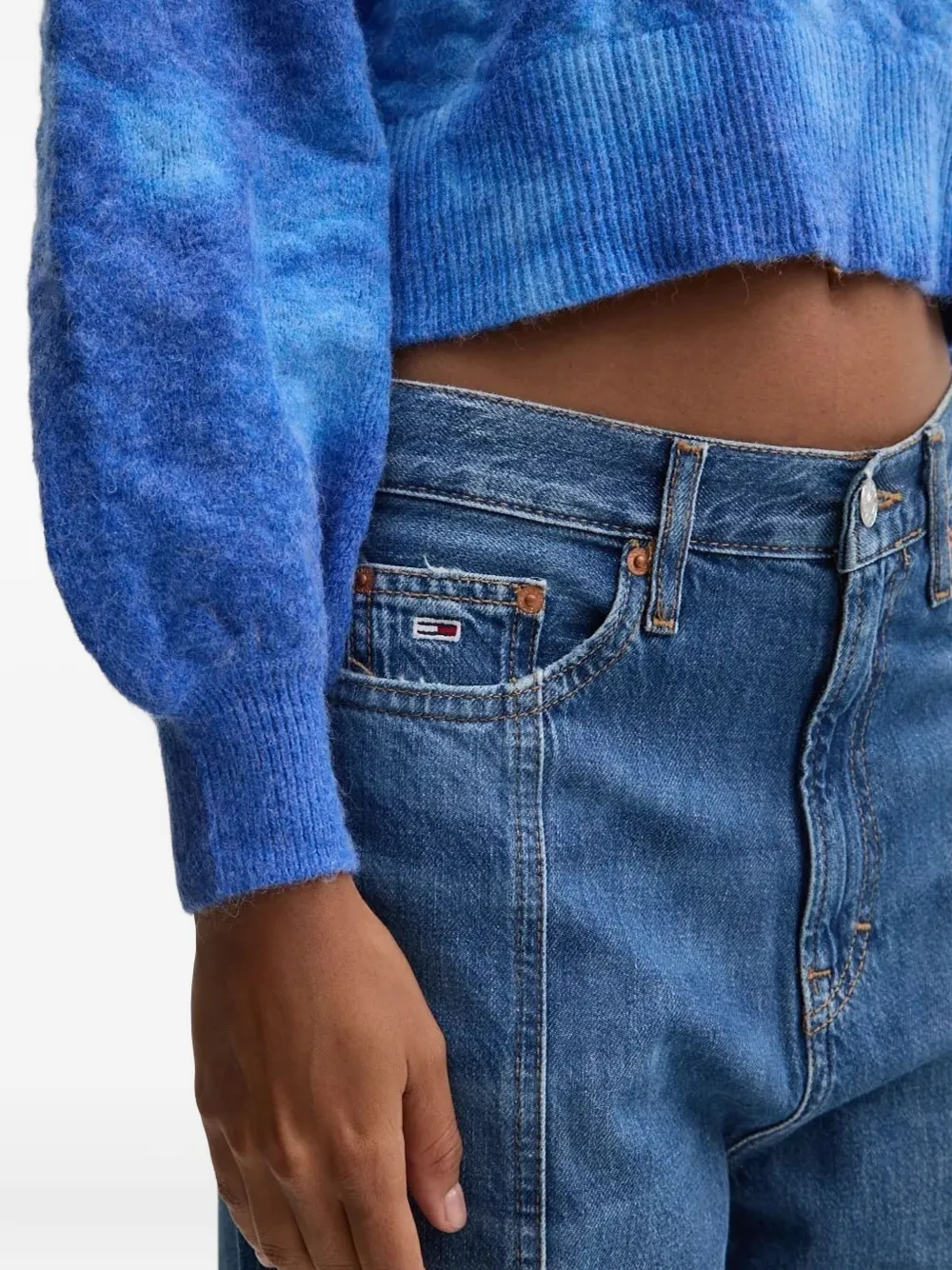 Desigual Trui met tie-dye print Blauw