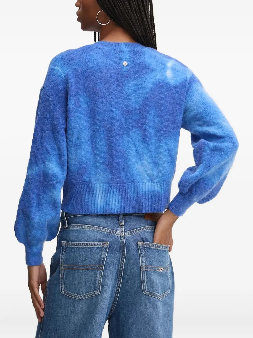 Desigual Trui met tie-dye print Blauw
