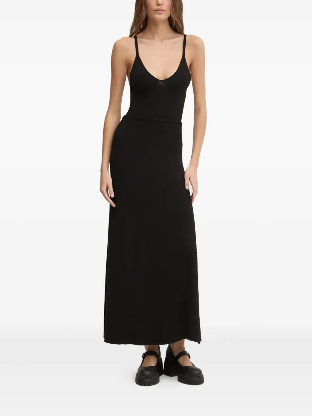 Desigual Scoop-dress Maxi Dress In Black
