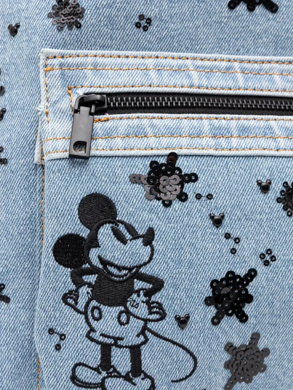 DENIM DUNGAREE × MICKEY BACKPACK Mickey Mouse Denim Backpack by