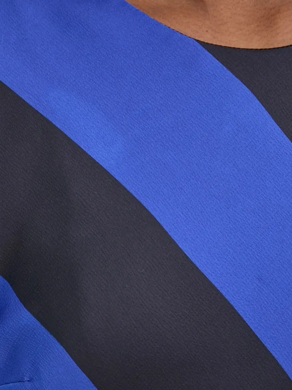 Desigual Jurk met diagonale streep en lange mouwen Blauw