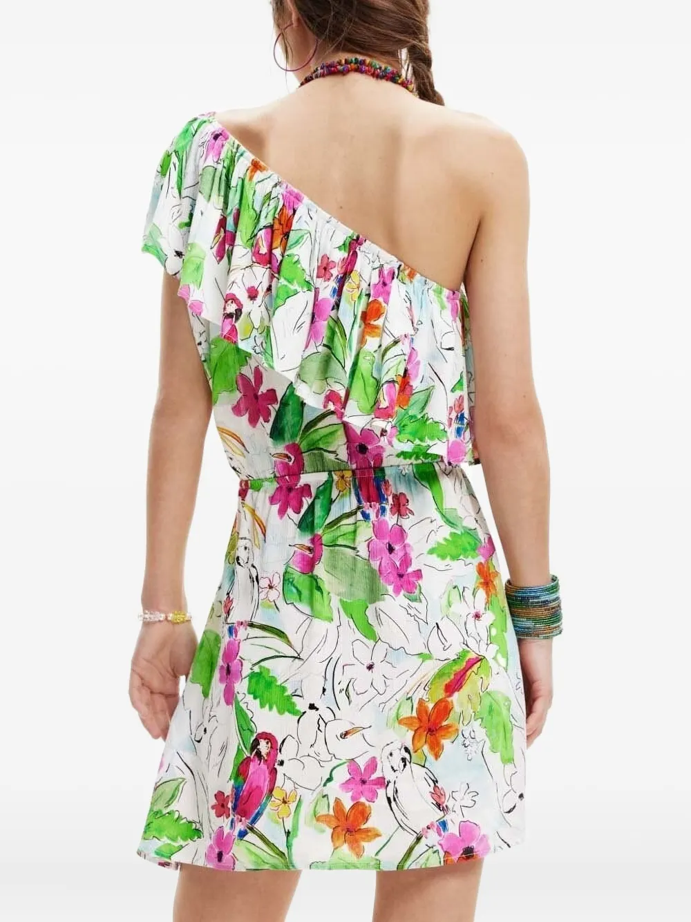 Desigual Asymmetrische jurk Wit