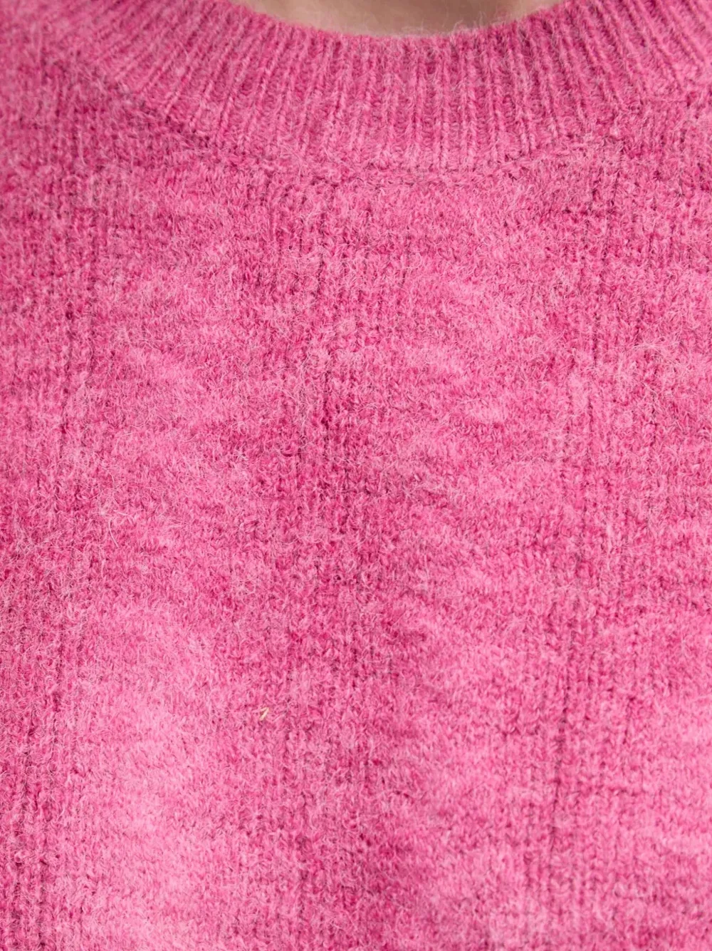 Desigual Ribbed Knit Sweater In Pink