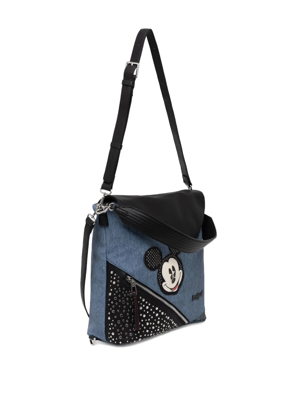 Desigual Large mickey-mouse studded denim backpack - Blauw
