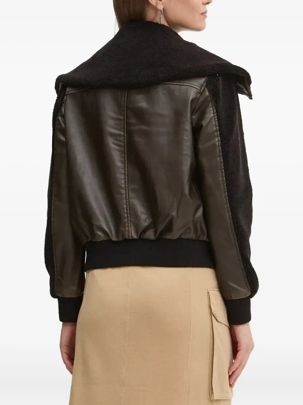 Desigual Embossed-logo Jacket In Brown