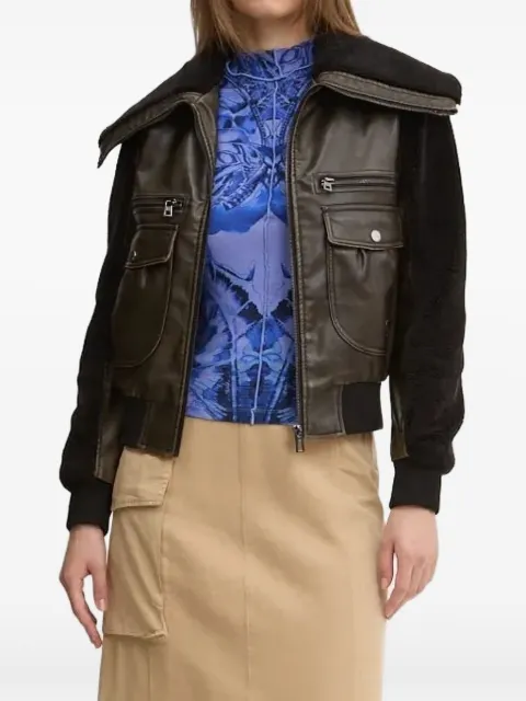 Desigual embossed-logo jacket
