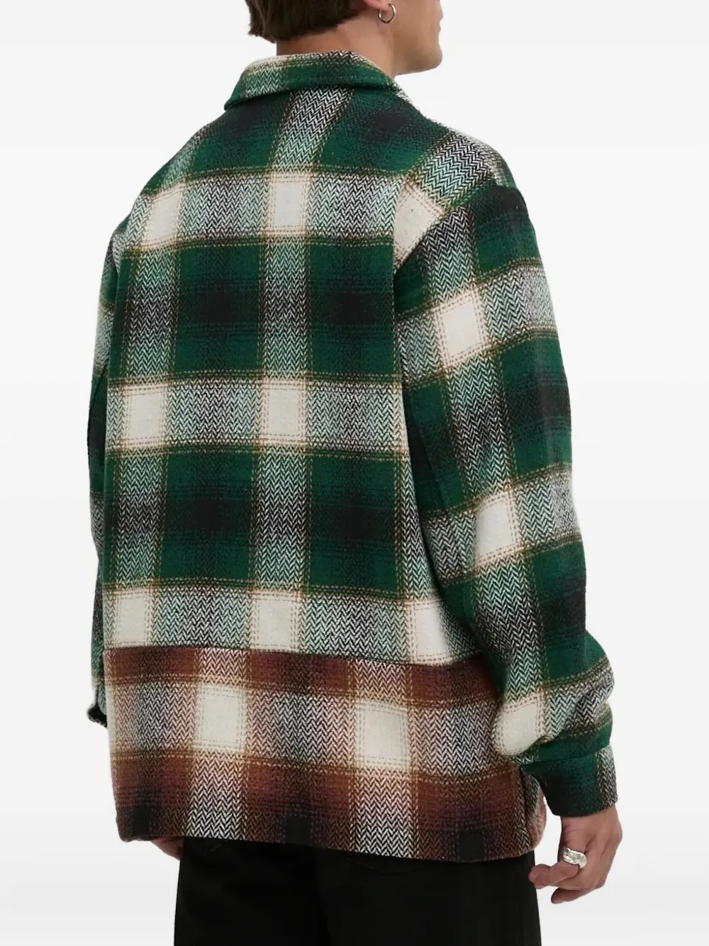 Desigual Geruit shirtjack Groen