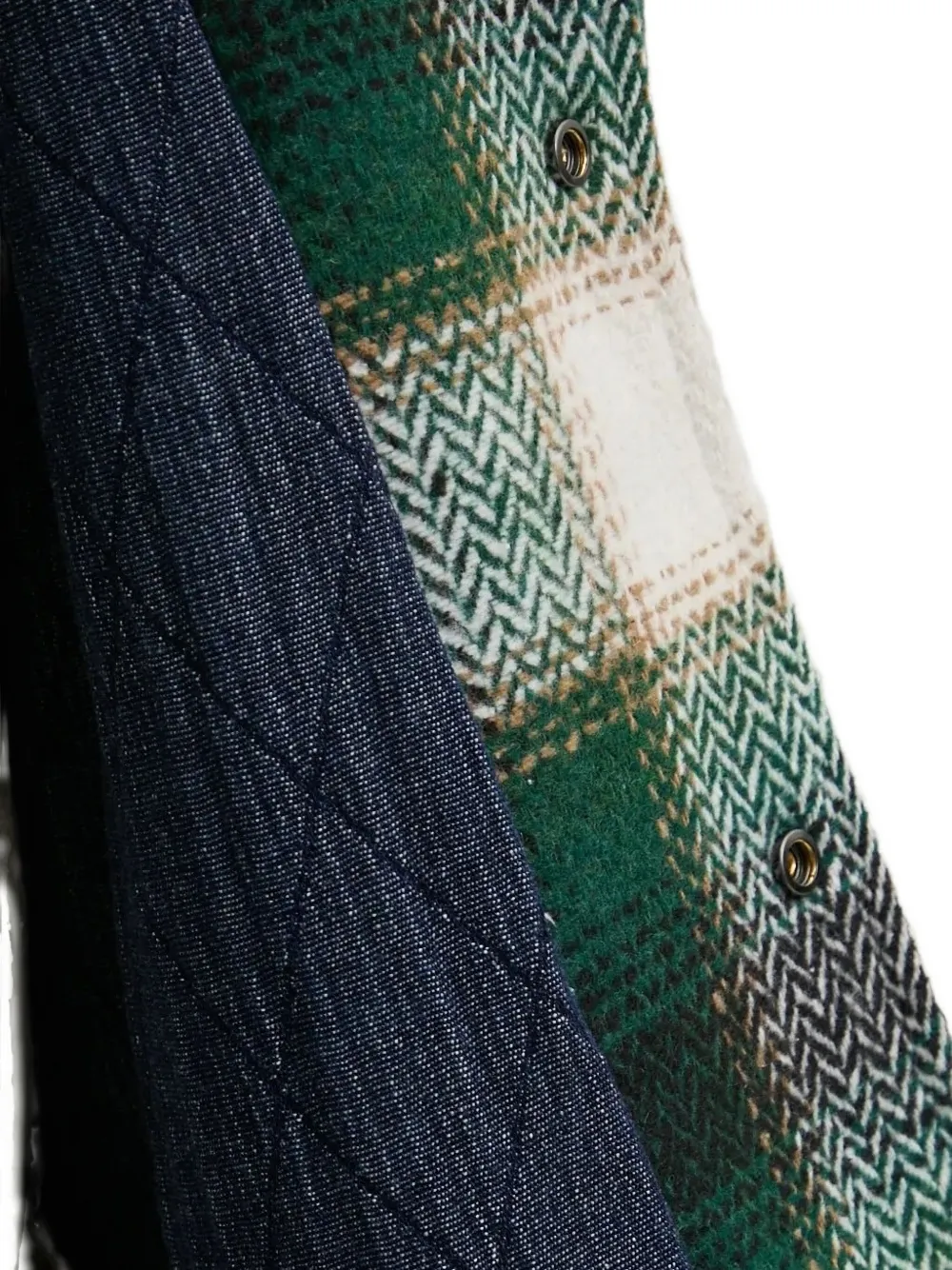 Desigual Geruit shirtjack Groen