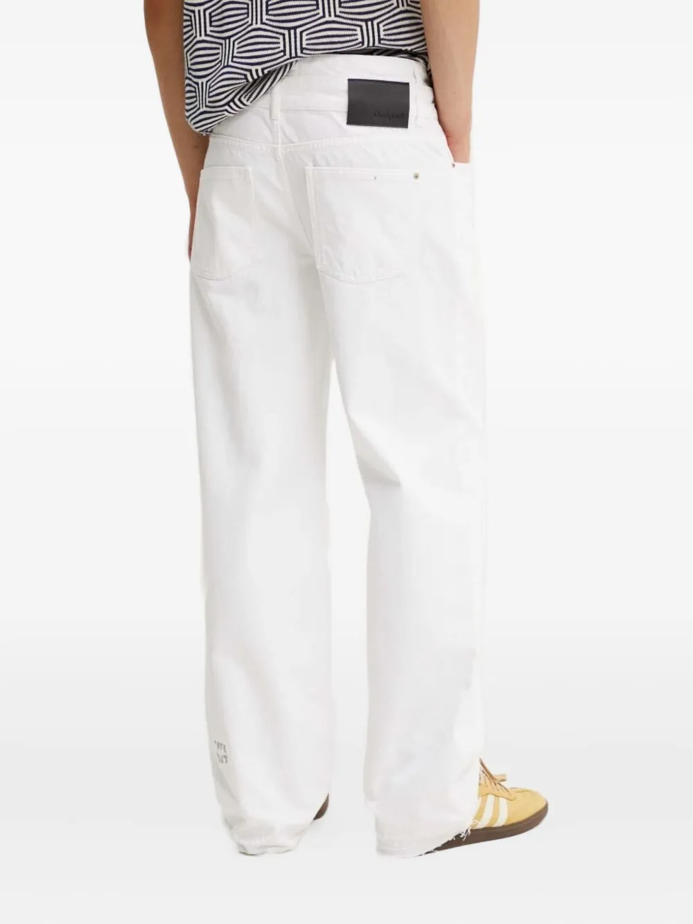 Desigual distressed logo jeans - Wit