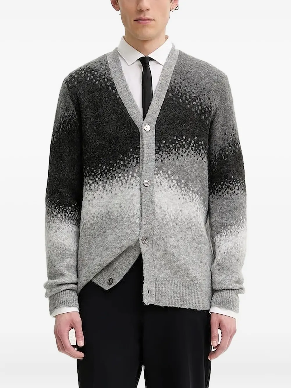 Desigual ombre speckled cardigan | Black | Image 1