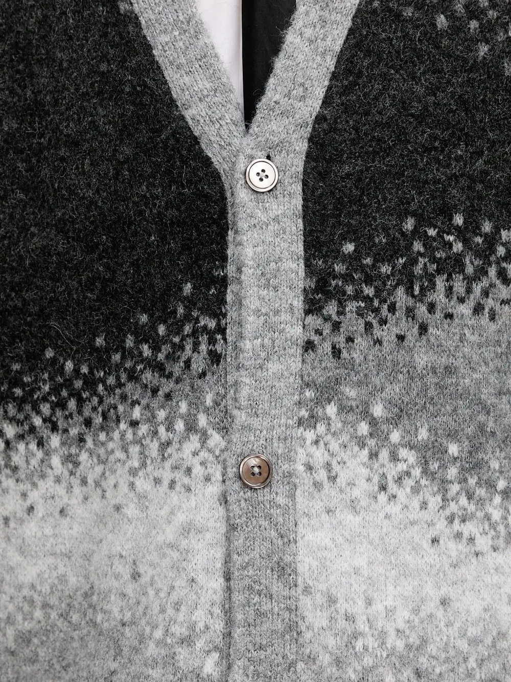 Desigual ombre speckled cardigan Zwart