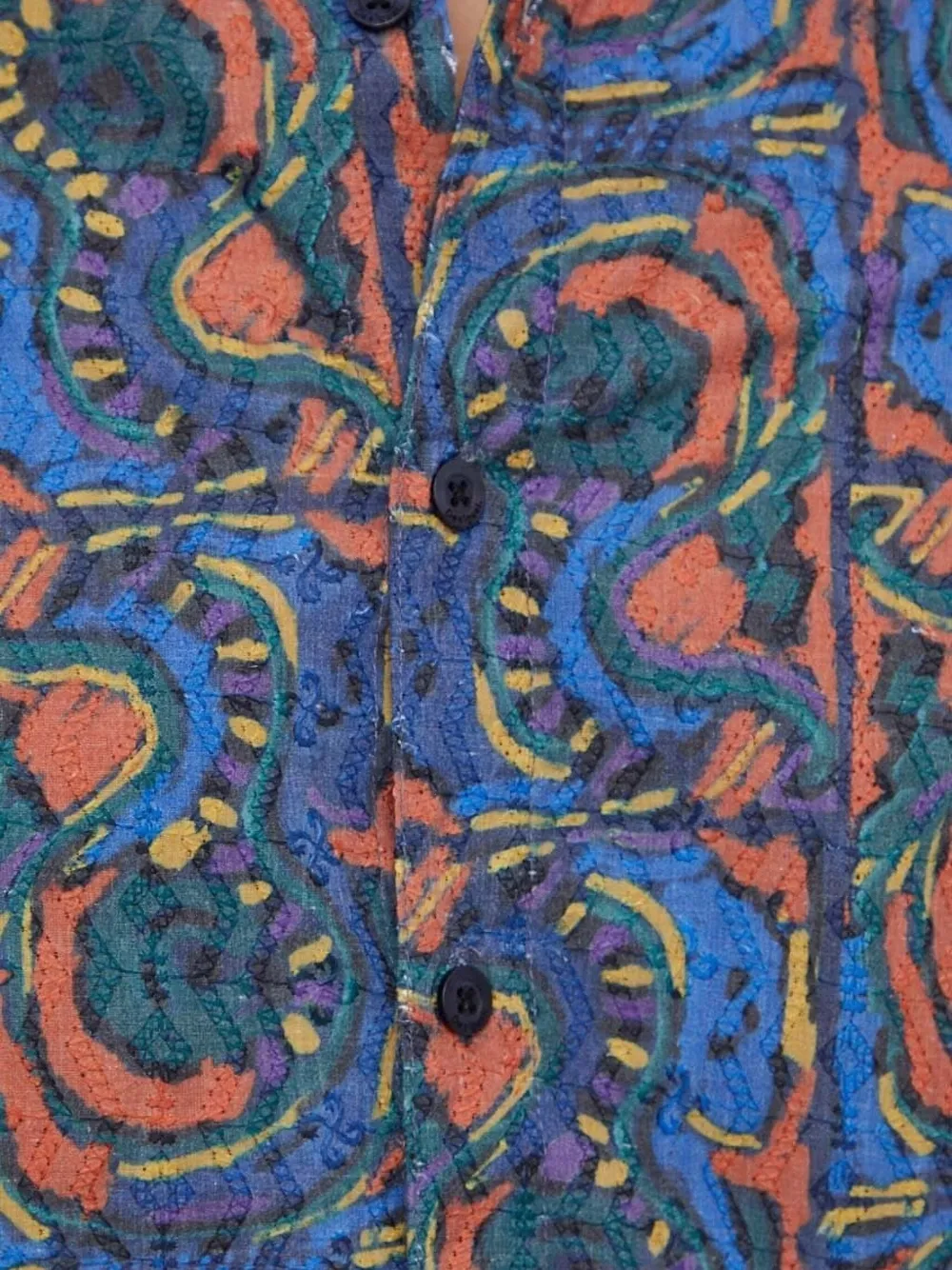 Desigual Overhemd met abstracte print Blauw