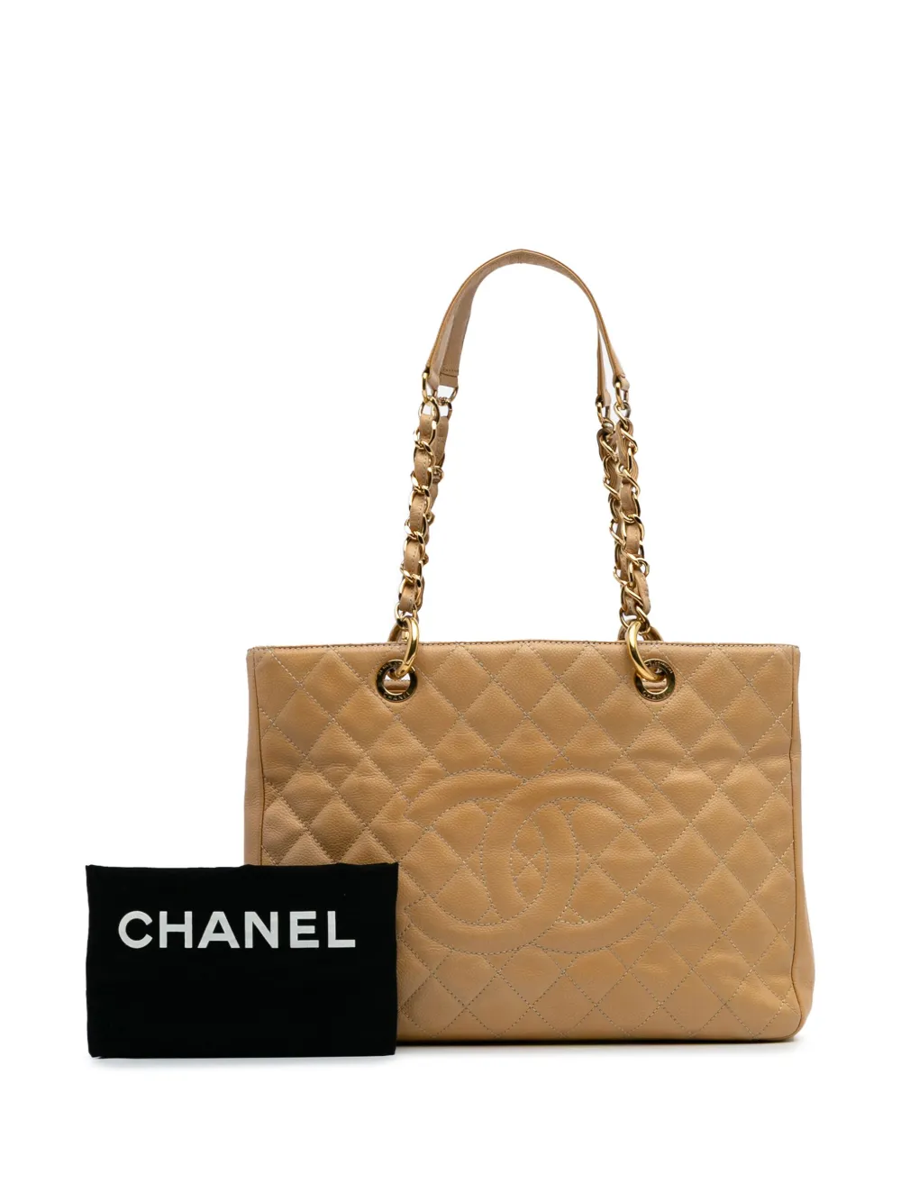Pre-owned Chanel 2012-2013 Caviar Grand Shopping Tote Bag In Brown