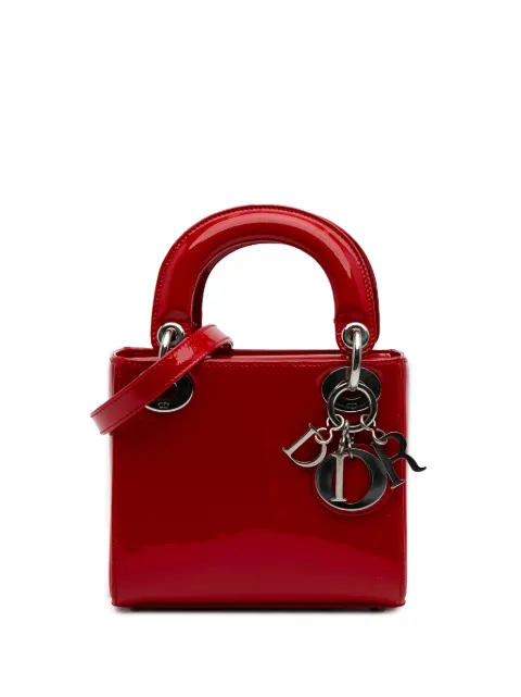 Christian Dior Pre-Owned 2015 Mini Patent Lady Dior satchel