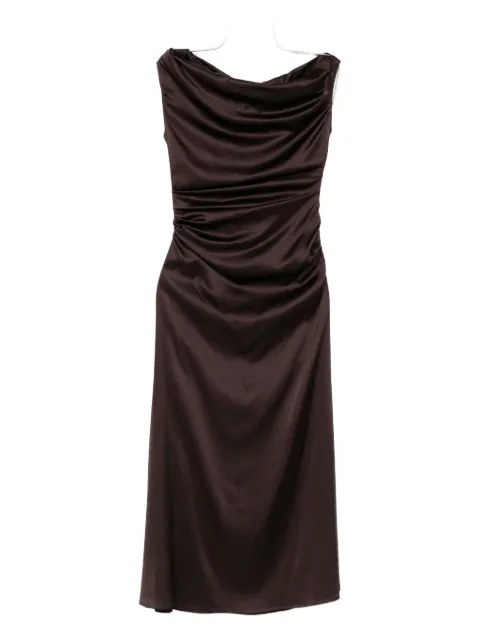 STAUD cowl-neck draped dress
